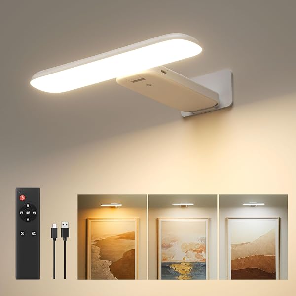 Lampe Murale Laliled Sans Fil - Télécommande - 400 Lumens - 9 Couleurs - Pour Tableaux Et Vitrines