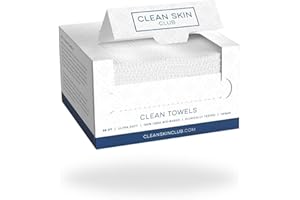 Toallas faciales Clean Skin Club: la primera toalla facial biodegradable del mundo. Elimina maquillaje, aprobada por dermatólogos, vegana y libre de crueldad. Ideal para piel sensible
