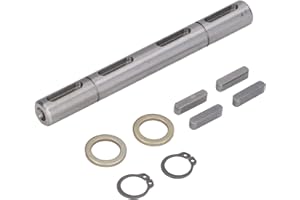 TOMOTATO Double Output Shaft, Worm Gear Speed Reducer Diameter 14mm Length 128mm Fit for Worm Reducer Gearbox Stepper Motor