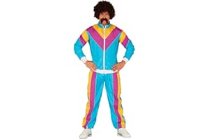 FIESTAS GUIRCA | Disfraz de Gimnasta - Chaqueta y Pantalón - Disfraces de Deportes y Años '80 para Fiestas y Celebraciones - Ideal para Adultos y Adolescentes