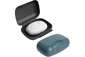 HZZXCH 2Pcs Travel Soap Case Soap Bar Travel Soap Dish with Lid Waterproof Leakproof Soap Box Container Holder Closable Soap Holder Portable Soap Dish Travel for Shower Travel
