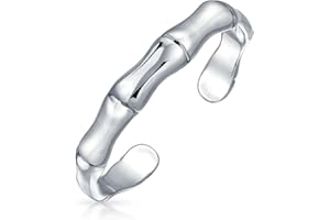 BLING JEWELRY Personalized Engravable Mid Finger Garden Bamboo Bone Shape Midi Toe Ring For Women or Pinky Ring For Teen .925 Silver Sterling Adjustable