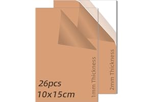 NINEHOLE 26PCS Acrylglas Acrylplatte Assessment Kit 10 x 15cm, 2 verschiedene Dicken 1mm 2mm acrylplatten, Reine Transparenz acrylscheiben Für DIY Fotorahmen Malerei Aquarium Anzeige