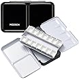 MEEDEN Empty Watercolour Tin Paint Case with 12 Pcs Half Pans
