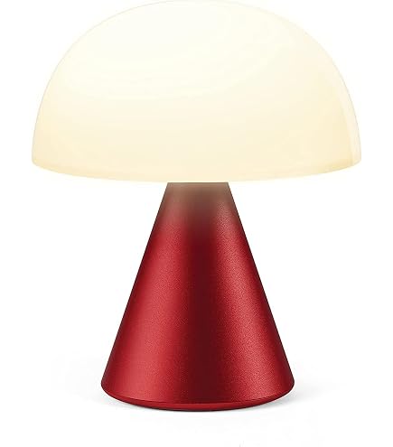 LEXON LUMA L Lampada Da Comodino Con Touch, 9 Colori LED, Ricaricabile USB-C, Alluminio Verde Scuro - Luce Notturna Wireless Sincronizzabile