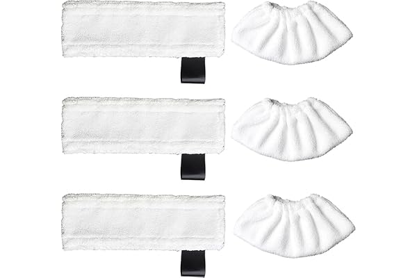 6 stycken tillbehör för Kär-cher ångrengörare Easyfix SC2 SC3 SC4 SC5 SV7, mikrofiberduk set för Kär-cher SC1 SC2 SC3 SC4 SC5 SV7(3 golvdukar + 3 tygöverdrag)
