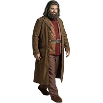 Peluca Y Barba Larga Marrón Para Hombre De Hagrid, Disfraz De Mago Para Halloween Y Cosplay