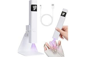 VONSERA UV Lampe für Gelnägel, Mini LED Nagellampe mit Ständer Wiederaufladba,3 Zeitmessungsmodi, für Gel Nagellack, zum schnelles Aushärten von Nagelkleber Nail Tips