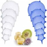 Silicone Lids Compatible with All Containers 6 Pieces Silicone Lid Set Protecting Freshness 6 Lı Stretch Lids