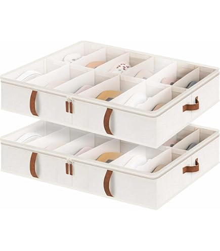 3-pack 75L opbergbox onder het bed met deksel, opvouwbare