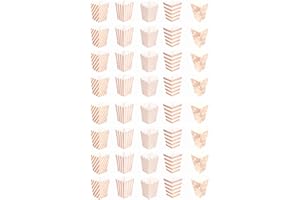 Fgnuay Rose Gold Popcorn Box Cardboard Container Candy Box for Movie Night, Party Supplies, Dessert Table, Pack of 40