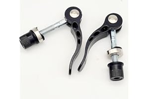 CARBONENMY Juego de 2 palancas de cierre rápido para asiento de bicicleta, M6 x 50 mm, Negro