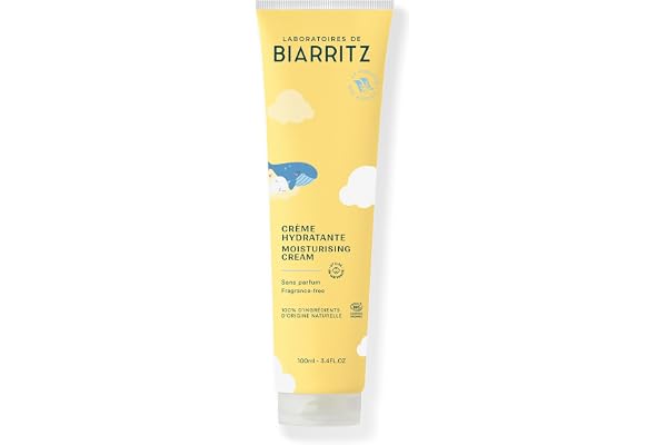 Laboratoires de Biarritz - Crème Hydratante pour Bébé - Certifiée Bio - Apporte Confort, Douceur et Apaisement - Visage & Corps - 100 ml - Fabriquée en France