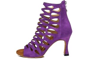 Stivali Da Ballo Latino Donna Punta Aperta - Con Lacci Per Salsa, Performance E Tempo Libero - Foto 9