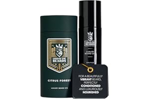 LORD OF THE BEARDS Premium Beard Oil for Men - Zesty Limes, Oranges Scented, Citrus Forest – Premium Beard Care with Organic Argan, Jojoba, Coconut Oils – Beard Growth Oil - 30 ml