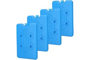 JKDHJK 200 ml X 4 Ice Packs for Cool Box, Freezer Blocks, Ice Packs for Lunch Box, for Refrigerated Lunch Box, Food, Drink, Camping Cool Box, Picnic, Fishing