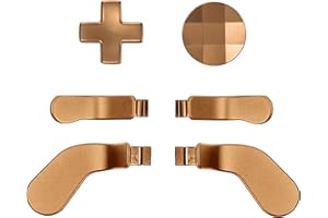 Ceozon Replacement Back Paddles 6 pcs Metal Stainless Steel Trigger Locks D Pads Direction Keys for Xbox One Elite Controller Series 2 Xbox One Elite Accessories (Gold)