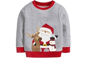 Little Hand Jungen Pullover Sweatshirt Kinder Warme Weihnachtspullover Weihnachtsmann Puli 2-7 Jahre