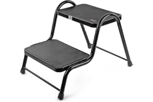 Wamovo Marchepied double camping, pour caravane, camping-car, 634 x 381 x 380 mm, supporte jusqu'à 150 kg, antidérapant