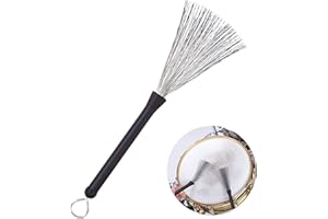 BASTOUR Trommelbürsten, Schlagzeug Jazz-Besen, Drum Brushes Einziehbare, Schlagzeug Besen, Drum Stick Brush, Drum Sticks Besen mit Komfortablen Gummigriffe, Schlagzeug Sticks Besen für Musiker Anfänger