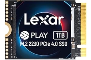‎LEXAR Lexar Play 2230 PCIe 4.0 Interne SSD 1TB, M.2 2230 PCIe Gen4x4 SSD, bis zu 5200 MB/s Lesen, 4700 MB/s Schreiben, Interne Solid State Laufwerk kompatibel Steam Deck, ASUS ROG Ally (LNMPLAY001T-RNNNG)