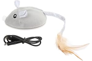 Qcwwy Souris Interactive pour Chat, Jouet pour Chat Automatique en Mouvement, Souris Mobile électronique avec Détection d'obstacles pour Chaton et Animaux de Compagnie Amusants