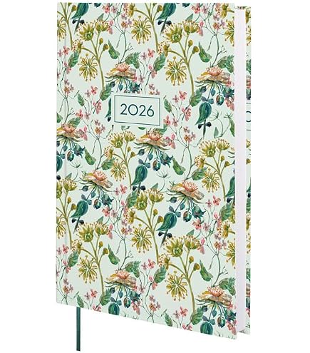 Agenda 2026 Finocam 1 Jour Par Page - Couverture Souple Flexi Joy Bloom - Élastique Et Ruban Marque-page