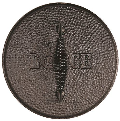 Lodge Logic Runde Grill-Presse aus Gusseisen, bereits eingebrannt - 2