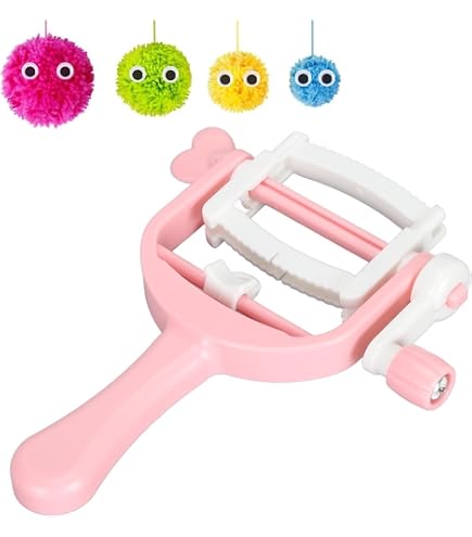 BENECREAT Set Di 5 Macchine Per Pompon In Legno Di Faggio - Crea Pompon Di Lana Di 3,8/2/6,9/7/8,9 Cm, Attrezzo Per Cucito Creativo E Hobby - 3