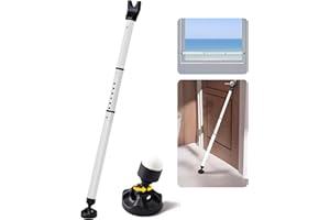 CJYMMFAN Barre de Sécurité pour Portes Coulissantes, Bloque-Porte de Sécurité Réglable pour Maison & Voyage, Securite Porte d'entrée avec Base Anti-Dérapante, Protection Anti-effraction (58-120cm-1PACK)