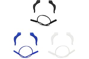 EnzoDate 3 Sets Pack Lunettes enfants Cordons en silicone et ponts de suspension, lunettes pour enfants Serrures à oreilles avec bande de bande Récepteur