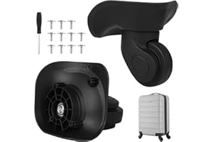 lalago 1 para kółek do walizek, koła do wózka Carpisa, uniwersalne zdejmowane koła, Czarny, L