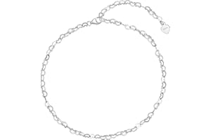 Bewenda Silber Fußkettchen für Damen, Sterling Silber 925 Fusskette für Frauen Mädchen, Sommer Strand Sandale Barfuß Fußspange Geschenke, Flexibe Verstellbar Wasserfest Fußbändchen Knöchel-Kette