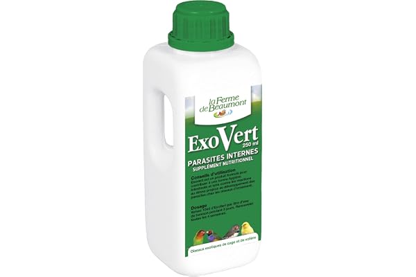 Ferme de Beaumont ExoVert 250 ML - Purge parasites internes Liquide concentré Oiseaux