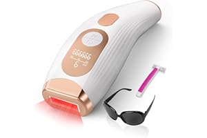 PRETTIVO Epilatore Luce Pulsata per Viso, Ascelle, Gambe e Corpo con IPL Laser, 600NM Epilatore Laser Efficiente e 9 Livelli di Energia - 999.900 Flashes per Donne e Uomini.