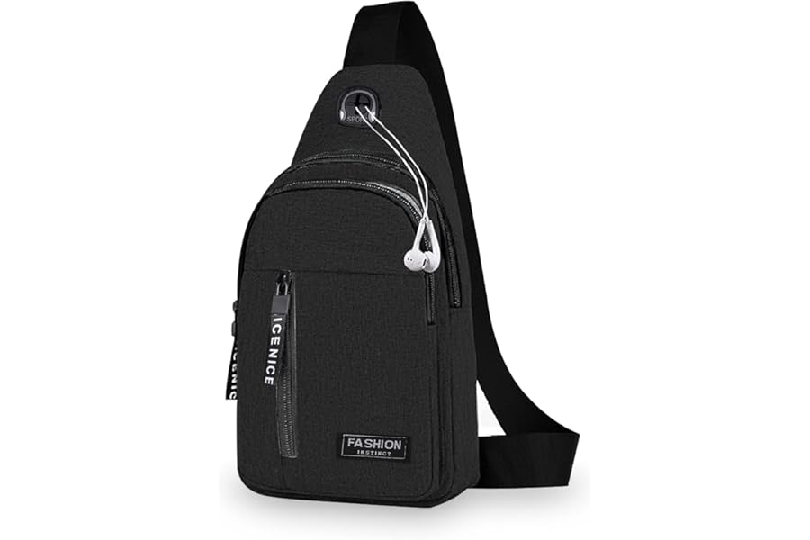 Yafe Sling Shoulder Backpack, Small Rucksack for Men Lightweight Nylon Sling Rucksack Bag Anti-theft Casual Men Women Chest Bag for Hiking Cycling Outdoor Travelling
