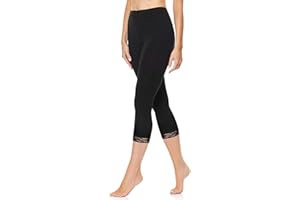 Merry Style Damen Capri Leggings Damen 3/4 aus Baumwolle mit Spitze bequeme und blickdichte Leggings Damen MS10-224