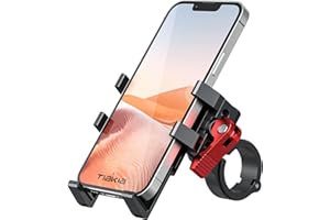 Tiakia Handyhalterung Fahrrad Aluminium Motorrad Handyhalter 6 Krallen mit 360° Drehung, Universal Handyhalter Werkzeugfreie Installation Handyhalterung Fahrrad für 4,5-7 Zoll-Telefone