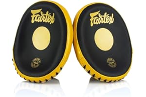 Fairtex FMV15 Mitaines de Boxe thaïlandaise | Gants de Boxe en Cuir synthétique de qualité supérieure – Microfibre légère et Durable | Design incurvé pour Plus de précision, Absorption des Chocs et