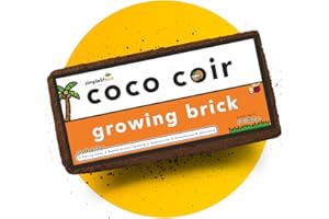 Simplelifeco UK Plastic-Free Organic Coco Coir Brick | 9L Peat-Free Expanding Coconut Coir Brick for Soil, Potting Mix & Reptile Bedding