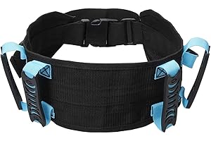 TINAYAUE Gürtel für Gehhilfen langlebiger ultraweicher Ganggurt Transferband mit Griff Übertragungshilfen robuste Transfer Ganggürtel für ältere, übergewichtige, behinderte Menschen, Häusliche Pflege