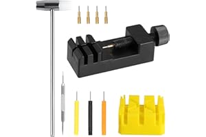DAJISI Watch Link Removal Kit Watch Link Removal Tool Kit Watch Band Sizing Tool Watch Band Strap Pin Remover Watch Pins Replacement Watch Hammer, Spring bar for Watch Strap Adjustment