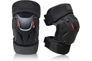 Fauitay Protection des Genoux, 1 Paire de Genouillères Réglables et Ergonomiques pour Moto, Vélo, Planche à roulettes