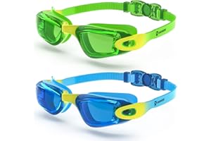 RIOROO Occhialini da Nuoto Bambini, Occhialini Nuoto Anti-Appannamento per Bambini,Occhialini Piscina con Protezione UV,Guarnizioni in Silicone, Ragazzo e Ragazza da 6 a 14 Anni