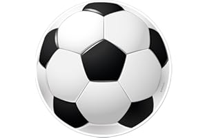 dekora - Décoration pour Gâteau d'Anniversaire d'Enfants - Disque Comestible Sans Sucre Ballon de Football | Diamètre 15,5 cm
