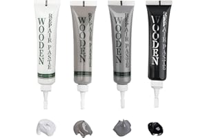 CNCEDI Wood Furniture Repair Kit, Black Dark Light Grey White Touch Up Filler, Oak Laminate Floor Repair Kit for Scratches Cracks Holes Stains, Easy to use