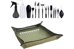 Secwell 25 Piezas Mini Herramientas para Bonsái Plantas Kit Herramientas de jardín de Cactus Suculentas Plantas Maceta