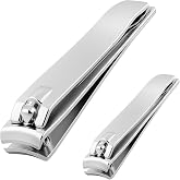 SS INSTRUMENTX 2 Pieces Nail Clippers Set, Stainless Steel Nail Clippers High Strength Nails Hands and Feet, Nail Clippers Sh