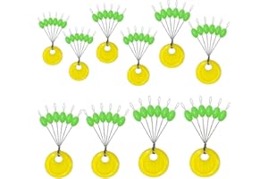XPEX 60 Pièces Stop Float Peche, Flotteur Fendu Peche Truite, Pilotes Flottants Ronds Pour La Pêche À La Truite(5Taille)