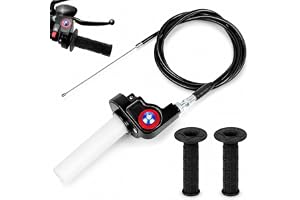 Motorcykel snabbgashandtag, SGZIOO aluminium snabbgasgrepp 22 mm set med 1,2 m kabel, gashandtag motorcykel för 50–250 cc Mot